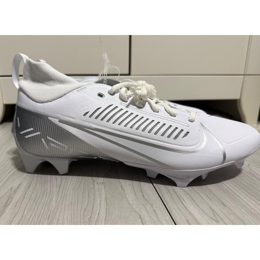 Nike Vapor Edge Pro 360 2 White Silver Football Cleats DA5456-102 Men's Size 13 - Picture 5 of 12